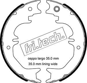 Fri.Tech. 1115.329 - Комплект спирачна челюст, ръчна спирачка vvparts.bg