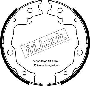 Fri.Tech. 1115.322 - Комплект спирачна челюст, ръчна спирачка vvparts.bg