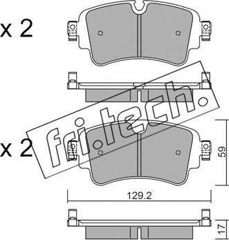 Fri.Tech. 1129.0 - Комплект спирачно феродо, дискови спирачки vvparts.bg