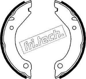 Fri.Tech. 1127.267 - Комплект спирачна челюст, ръчна спирачка vvparts.bg