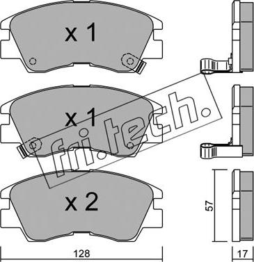 Fri.Tech. 117.0 - Комплект спирачно феродо, дискови спирачки vvparts.bg