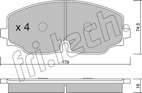 Fri.Tech. 1171.0 - Комплект спирачно феродо, дискови спирачки vvparts.bg