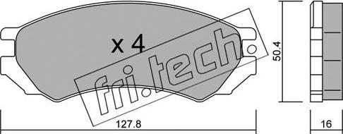 Fri.Tech. 184.0 - Комплект спирачно феродо, дискови спирачки vvparts.bg