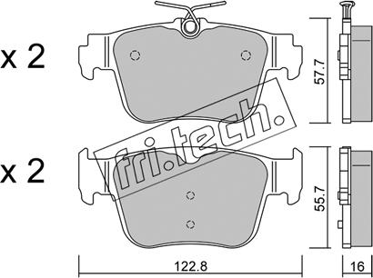 Fri.Tech. 1317.0 - Комплект спирачно феродо, дискови спирачки vvparts.bg