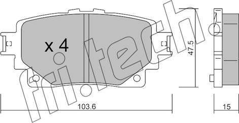 Fri.Tech. 1229.0 - Комплект спирачно феродо, дискови спирачки vvparts.bg