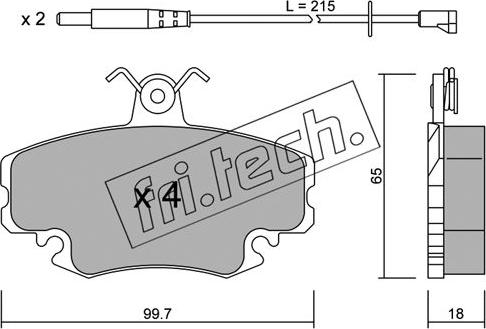 Fri.Tech. 122.0W - Комплект спирачно феродо, дискови спирачки vvparts.bg