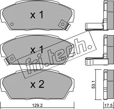 Fri.Tech. 174.0 - Комплект спирачно феродо, дискови спирачки vvparts.bg