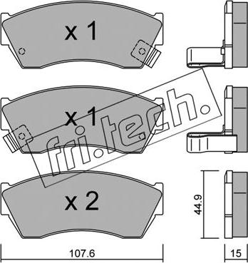 Fri.Tech. 171.0 - Комплект спирачно феродо, дискови спирачки vvparts.bg