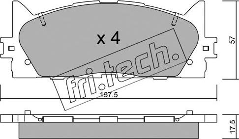 Fri.Tech. 899.0 - Комплект спирачно феродо, дискови спирачки vvparts.bg
