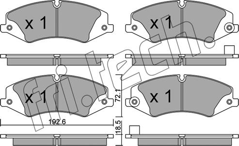 Fri.Tech. 853.6 - Комплект спирачно феродо, дискови спирачки vvparts.bg