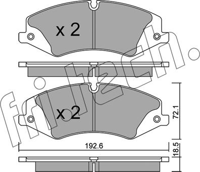 Fri.Tech. 853.0 - Комплект спирачно феродо, дискови спирачки vvparts.bg