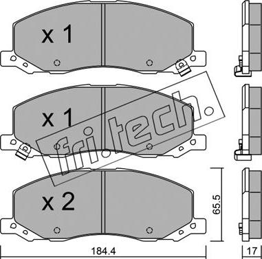 Fri.Tech. 860.0 - Комплект спирачно феродо, дискови спирачки vvparts.bg