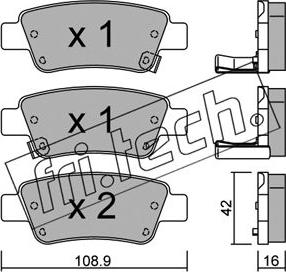 Fri.Tech. 806.0 - Комплект спирачно феродо, дискови спирачки vvparts.bg