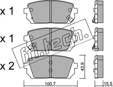 Fri.Tech. 800.0 - Комплект спирачно феродо, дискови спирачки vvparts.bg