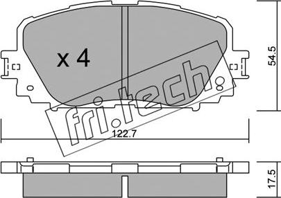 Fri.Tech. 836.0 - Комплект спирачно феродо, дискови спирачки vvparts.bg