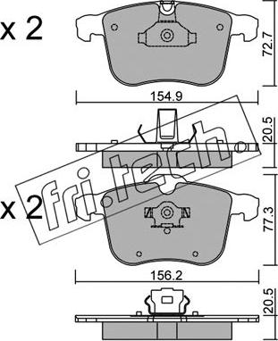 Fri.Tech. 829.0 - Комплект спирачно феродо, дискови спирачки vvparts.bg