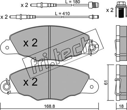 Fri.Tech. 343.1 - Комплект спирачно феродо, дискови спирачки vvparts.bg