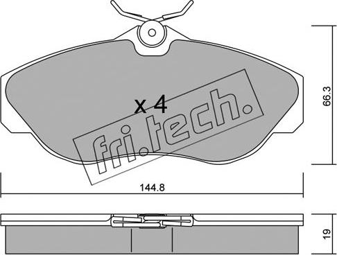 Fri.Tech. 359.0 - Комплект спирачно феродо, дискови спирачки vvparts.bg