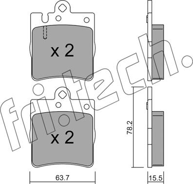 Fri.Tech. 353.0 - Комплект спирачно феродо, дискови спирачки vvparts.bg