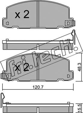 Fri.Tech. 369.0 - Комплект спирачно феродо, дискови спирачки vvparts.bg