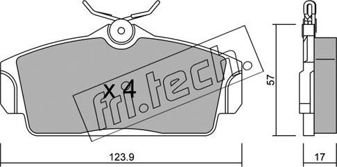 Fri.Tech. 314.0 - Комплект спирачно феродо, дискови спирачки vvparts.bg