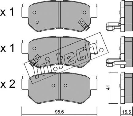 Fri.Tech. 374.0 - Комплект спирачно феродо, дискови спирачки vvparts.bg