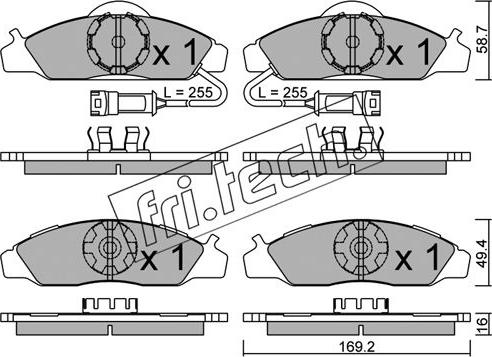 Fri.Tech. 377.0 - Комплект спирачно феродо, дискови спирачки vvparts.bg