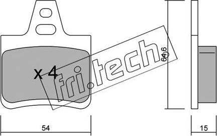 Fri.Tech. 294.0 - Комплект спирачно феродо, дискови спирачки vvparts.bg