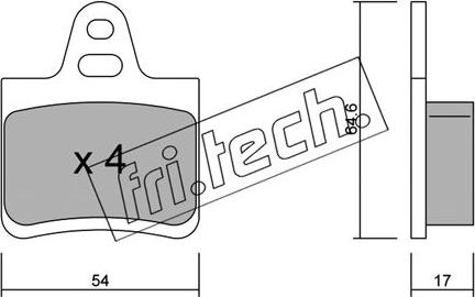 Fri.Tech. 293.0 - Комплект спирачно феродо, дискови спирачки vvparts.bg