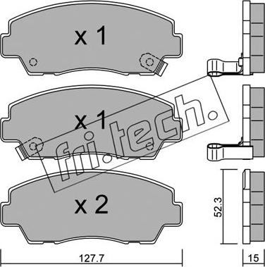 Fri.Tech. 292.0 - Комплект спирачно феродо, дискови спирачки vvparts.bg