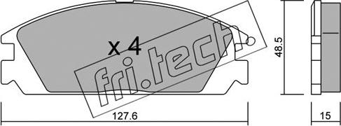 Fri.Tech. 246.0 - Комплект спирачно феродо, дискови спирачки vvparts.bg