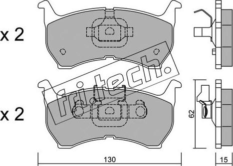 Fri.Tech. 240.0 - Комплект спирачно феродо, дискови спирачки vvparts.bg