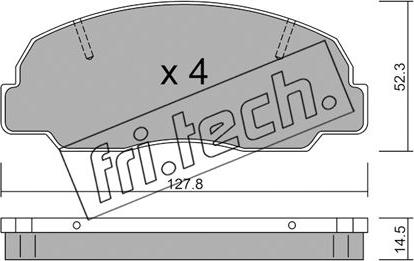 Fri.Tech. 248.0 - Комплект спирачно феродо, дискови спирачки vvparts.bg