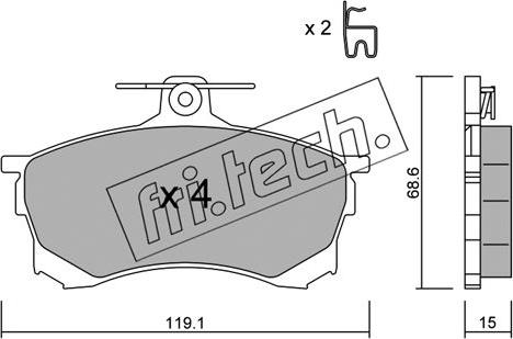 Fri.Tech. 259.0 - Комплект спирачно феродо, дискови спирачки vvparts.bg