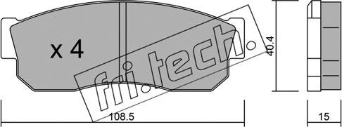 Fri.Tech. 211.0 - Комплект спирачно феродо, дискови спирачки vvparts.bg