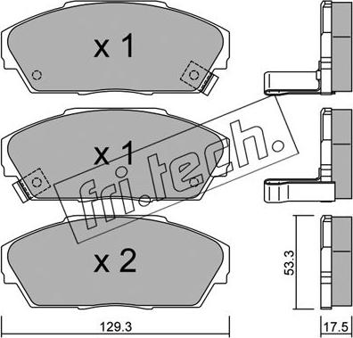 Fri.Tech. 234.0 - Комплект спирачно феродо, дискови спирачки vvparts.bg