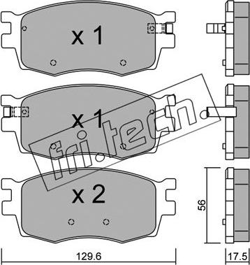 Fri.Tech. 740.0 - Комплект спирачно феродо, дискови спирачки vvparts.bg