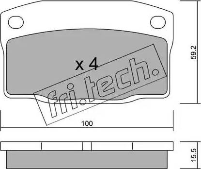 Fri.Tech. 742.0 - Комплект спирачно феродо, дискови спирачки vvparts.bg