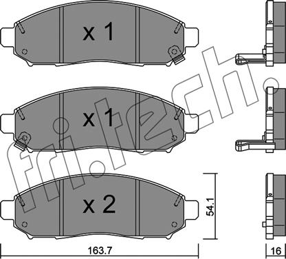 Fri.Tech. 759.1 - Комплект спирачно феродо, дискови спирачки vvparts.bg