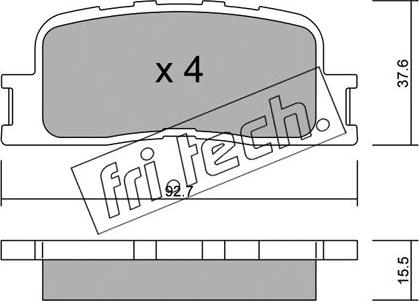 Fri.Tech. 769.0 - Комплект спирачно феродо, дискови спирачки vvparts.bg