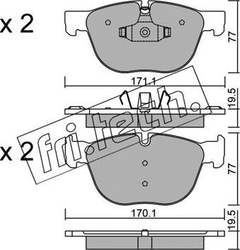 Fri.Tech. 786.0 - Комплект спирачно феродо, дискови спирачки vvparts.bg