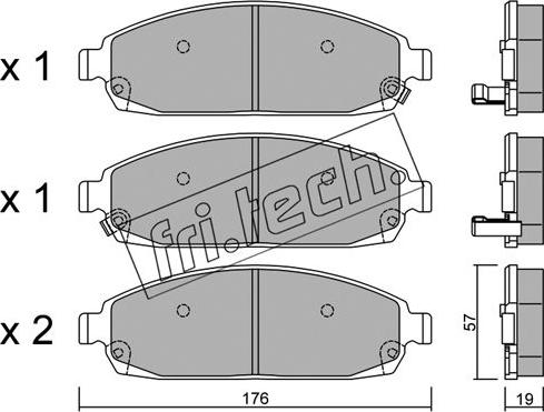 Fri.Tech. 735.0 - Комплект спирачно феродо, дискови спирачки vvparts.bg