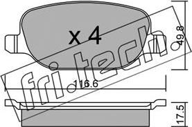 Fri.Tech. 720.0 - Комплект спирачно феродо, дискови спирачки vvparts.bg