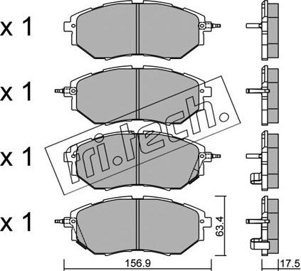 Fri.Tech. 779.0 - Комплект спирачно феродо, дискови спирачки vvparts.bg