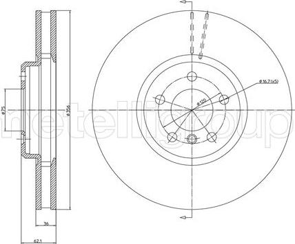 Fri.Tech. BD0997 - Спирачен диск vvparts.bg