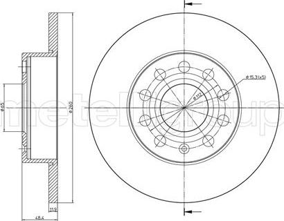 Fri.Tech. BD0950 - Спирачен диск vvparts.bg