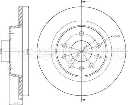 Fri.Tech. BD0966 - Спирачен диск vvparts.bg