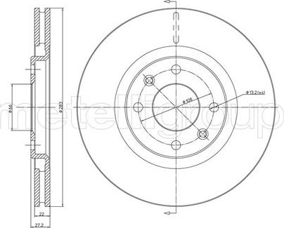 Fri.Tech. BD0493 - Спирачен диск vvparts.bg