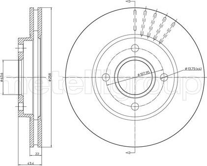 Fri.Tech. BD0460 - Спирачен диск vvparts.bg