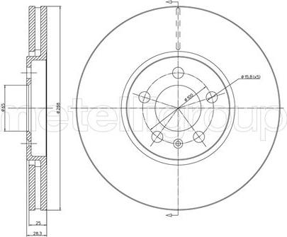 Fri.Tech. BD0413 - Спирачен диск vvparts.bg